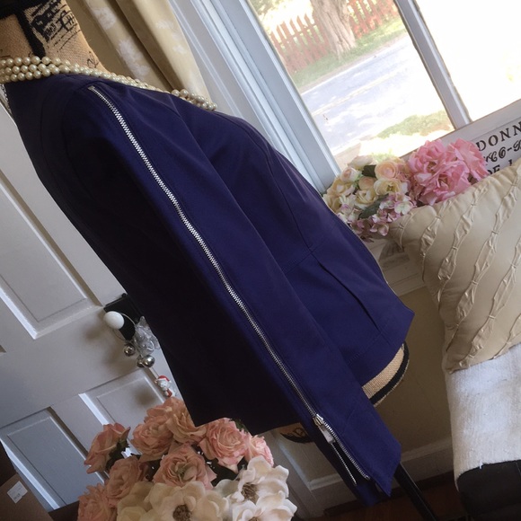 • NWT • $498 WORTH NY Purple Moon Scuba Style Jacket - Picture 9 of 16